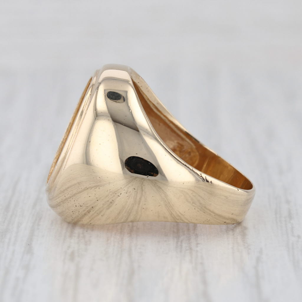 Authentic One Dollar 1883 Gold US Liberty Coin Ring 14k 900 Gold Size 8.5 Signet