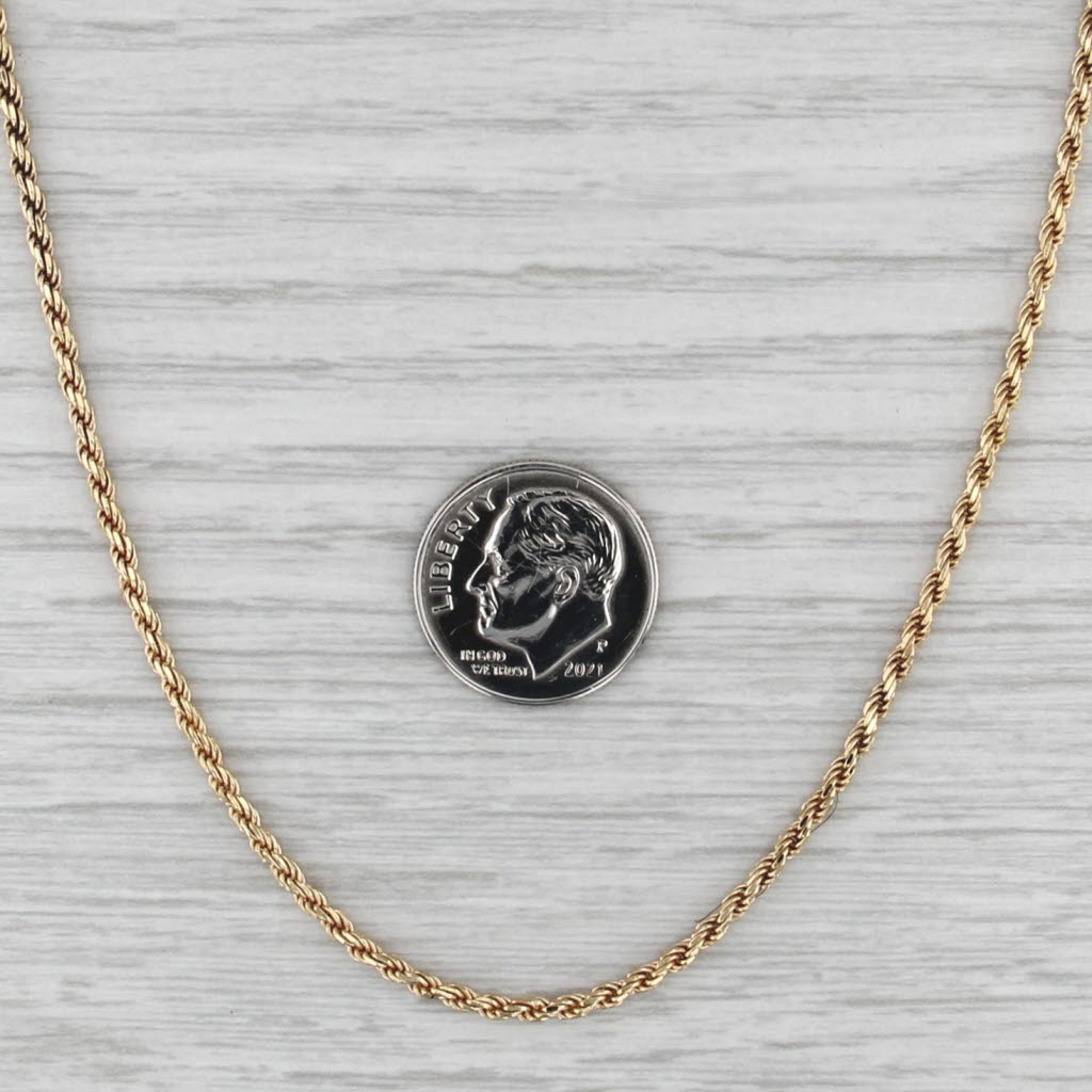 Chopard Rope Chain Necklace 18k Yellow Gold 16.5" 1.8mm