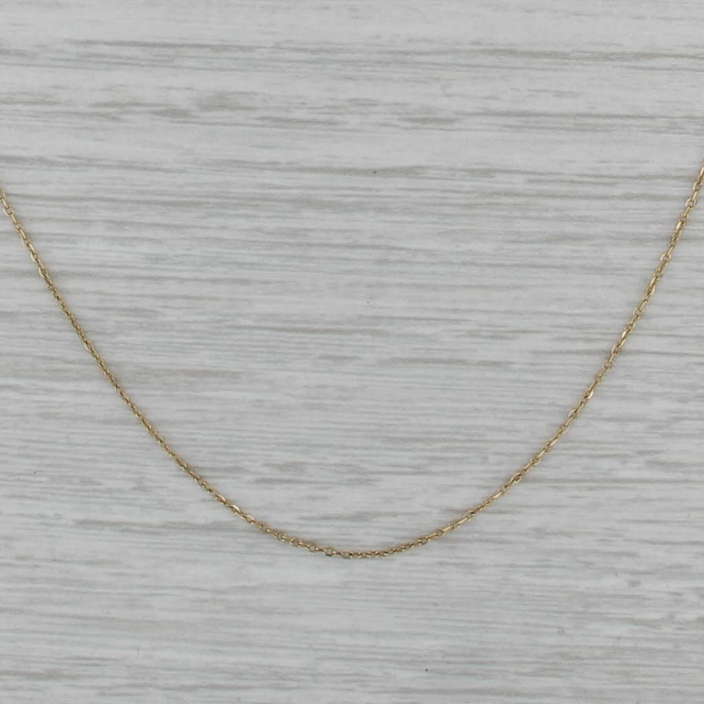 14k Yellow Gold 18" Cable Chain Necklace 0.5mm