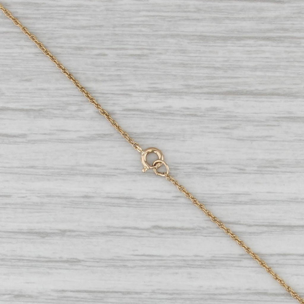 18" 1.1mm Rope Chain Necklace 18k Yellow Gold