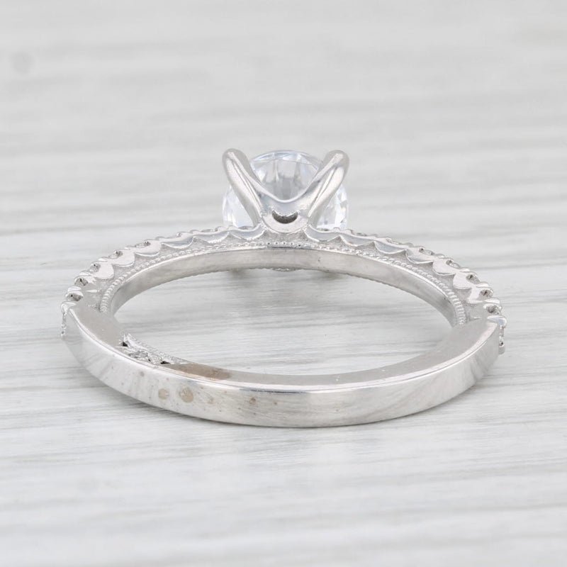 New Tacori Engagement Ring Semi Mount Diamond 18k White Gold Certificate