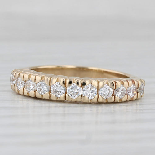 Light Gray New 0.44ctw Lab Created Diamond Ring 14k Yellow Gold Stackable Wedding Band
