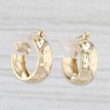 Small Hoop Huggie Earrings 10k Yellow Gold Snap Top Round Hoops
