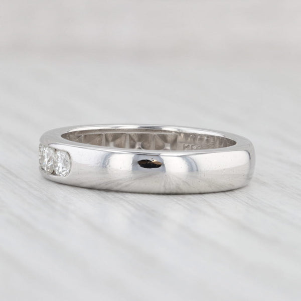 Light Gray 0.50ctw Diamond Band Platinum Wedding Anniversary Ring Stackable