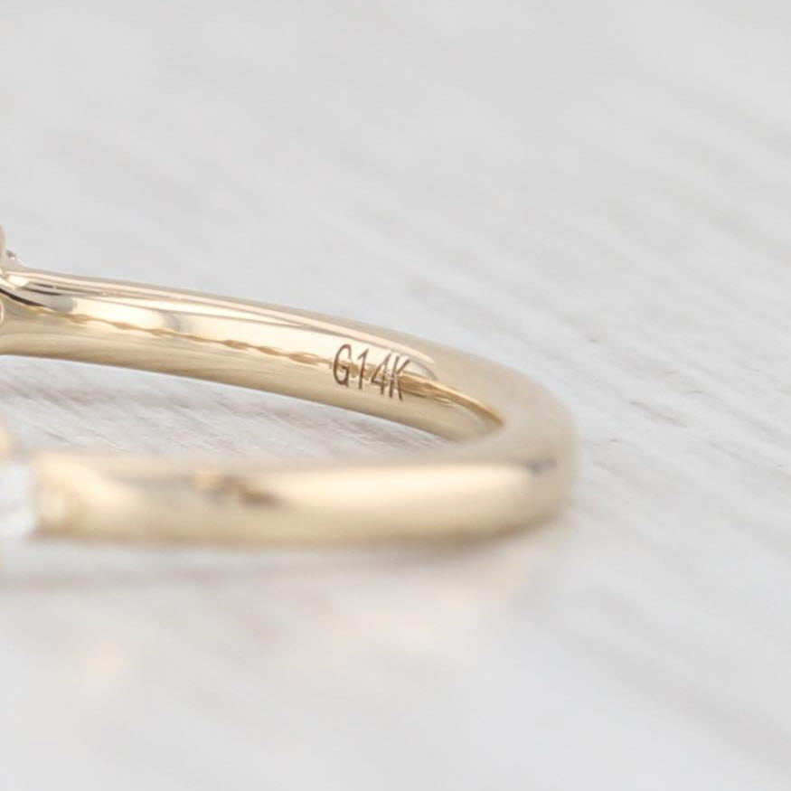 Light Gray New 0.30tw Diamond Wedding Band 14k Yellow Gold Stackable Anniversary Ring 6.5