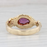 1.05ct Pear Rhodolite Garnet Solitaire Ring 14k Yellow Gold Size 6.75