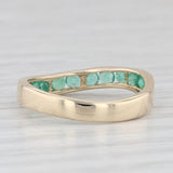 0.50ctw Emerald Contoured Ring 10k Yellow Gold Size 6.25 Stackable