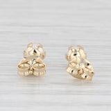 Cultured Pearl Stud Earrings 14k Yellow Gold Round Solitaire Studs