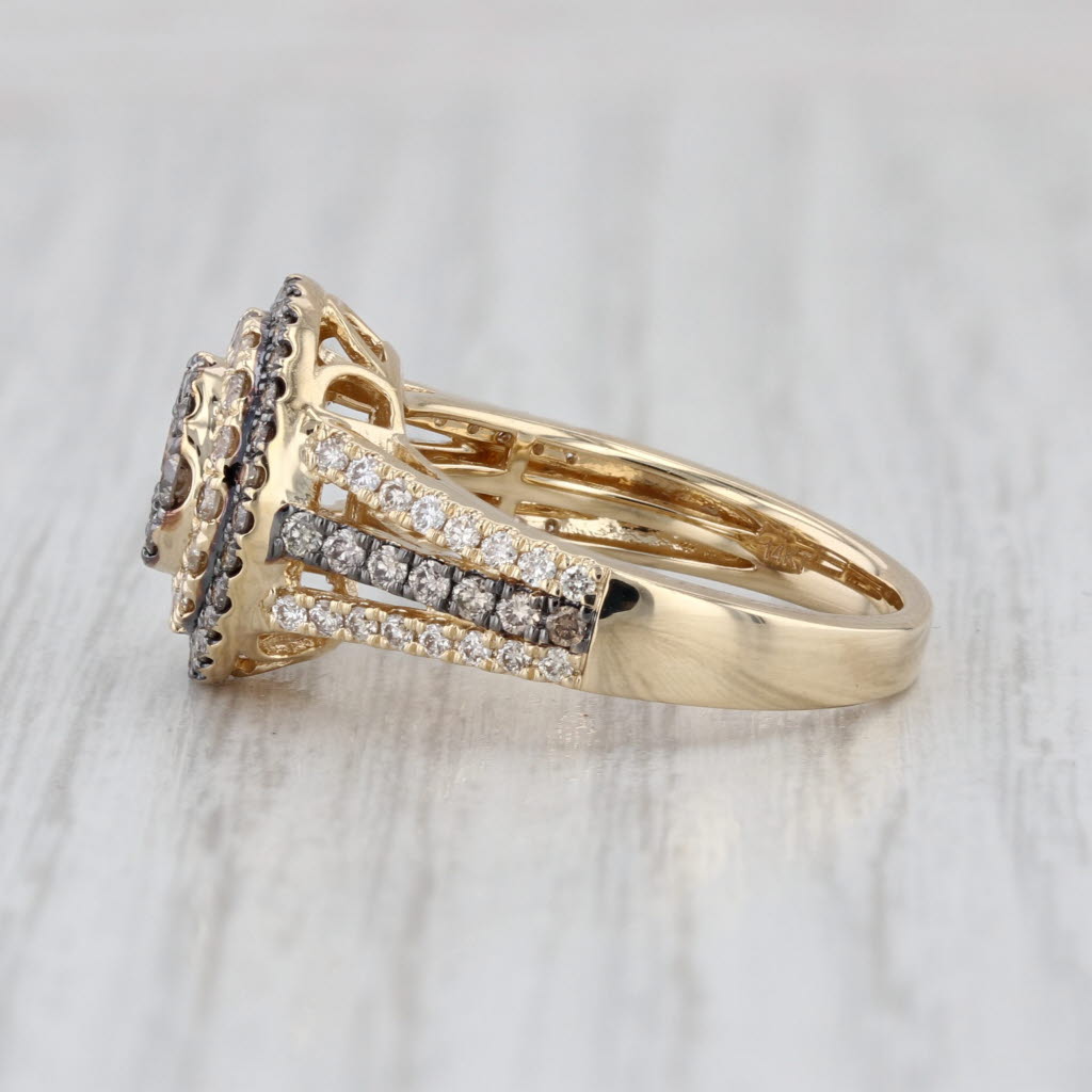 Le Vian 1.13ctw Diamond Cluster Halo Ring 14k Yellow Gold Size 7