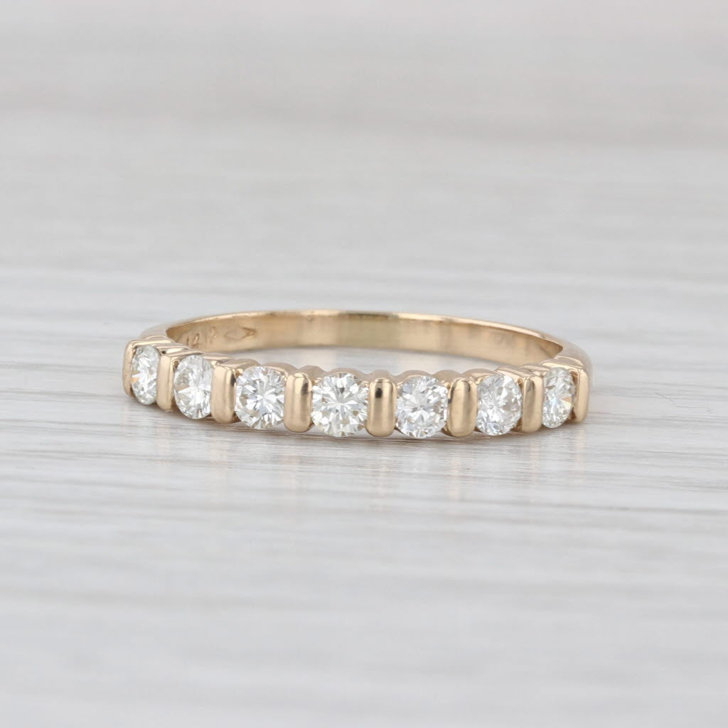 0.50ctw Diamond Wedding Anniversary Band 14k Yellow Gold Size 8 Stackable Ring