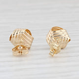 Small Knot Stud Earrings 14k Yellow Gold