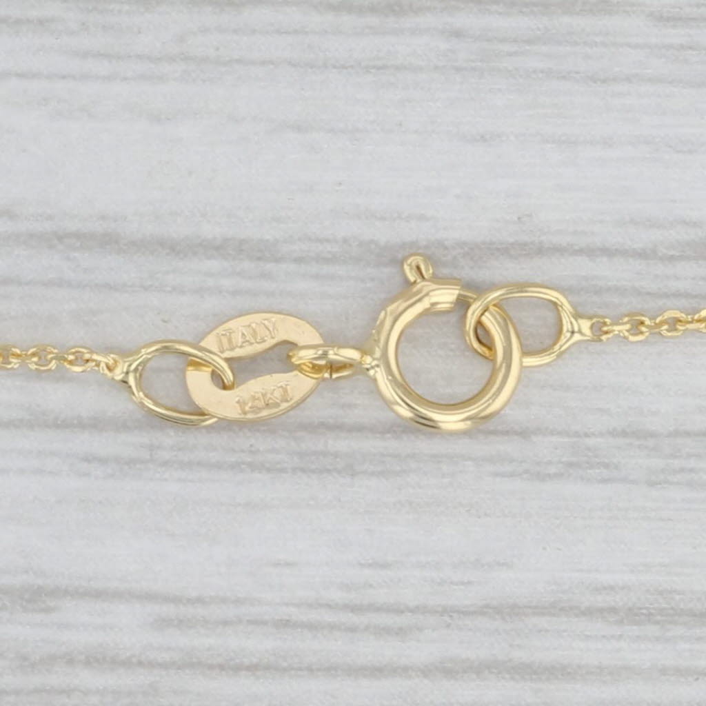 New Cable Chain Necklace 14k Yellow Gold 18" 0.5mm