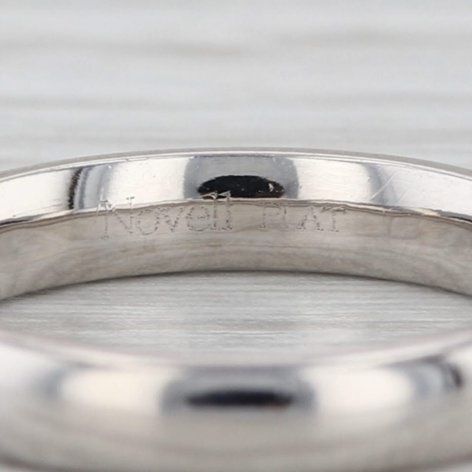 Novell Classic Platinum Wedding Band Size 4.75 Stackable Ring 3mm