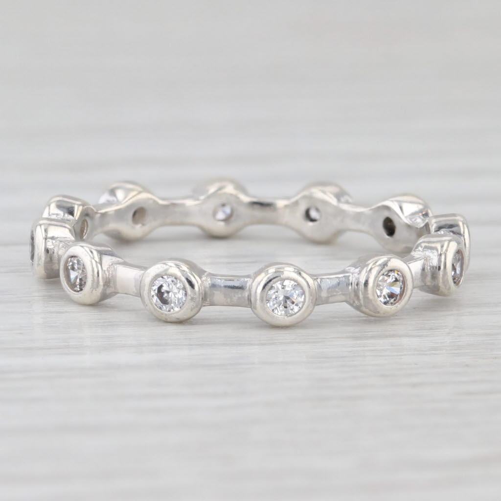 Light Gray Silpada 0.48ctw Cubic Zirconia Eternity Band Sterling Silver Stackable Sz 8 Ring