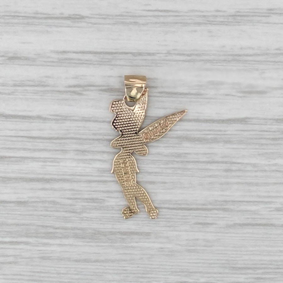 Disney Tinkerbell Pendant 10k Yellow Gold Cartoon Fairy