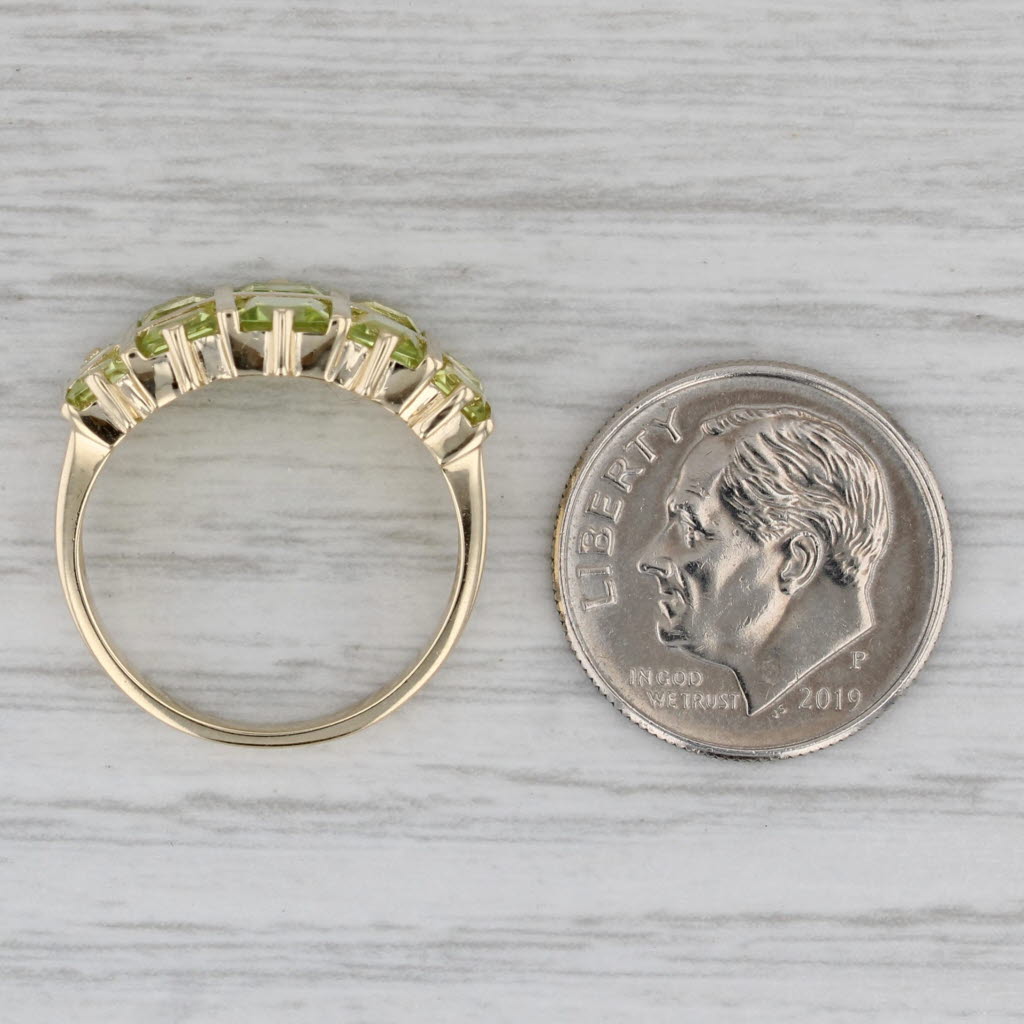 Gray 2.44ctw Peridot Ring 14k Yellow Gold Size 6 Cocktail