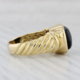 Light Gray David Yurman Onyx Noblesse Cable Ring 18k Yellow Gold Size 9.25 with Box