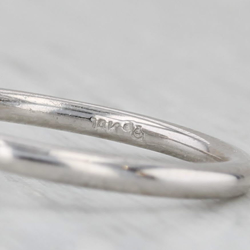 Gray 1.08ctw Diamond Halo Engagement Ring 14k White Gold Size 7 GIA