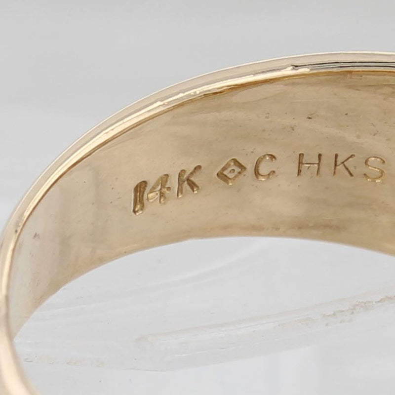 Gray 0.49ctw Men's Diamond Ring 14k Yellow Gold Size 10.25 Wedding Band