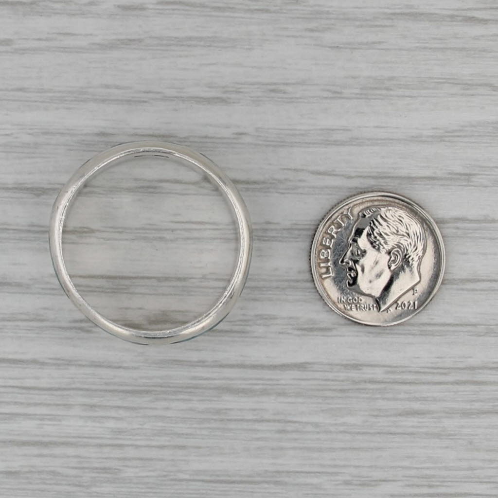 Vintage Southwestern Turquoise Mosaic Ring Sterling Silver Size 13.5 Men's Band