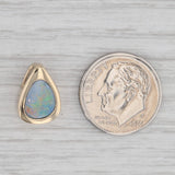 Opal Teardrop Pendant 14k Yellow Gold Small Floating Drop