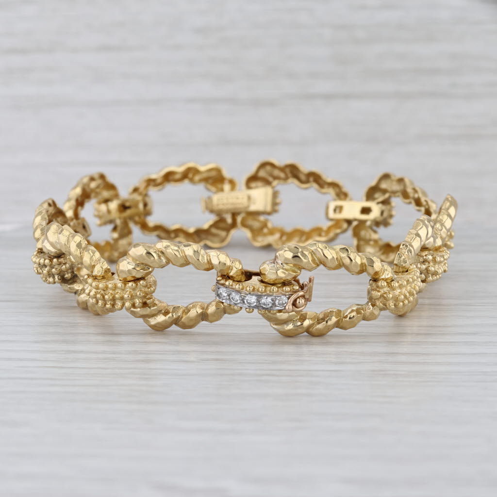 Wander France Enhancer Necklace Bracelet Set 18k Yellow Gold 0.15ctw Diamond