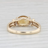 1.07ctw Oval Citrine Cubic Zirconia Ring 9k Yellow Gold Size 6.75