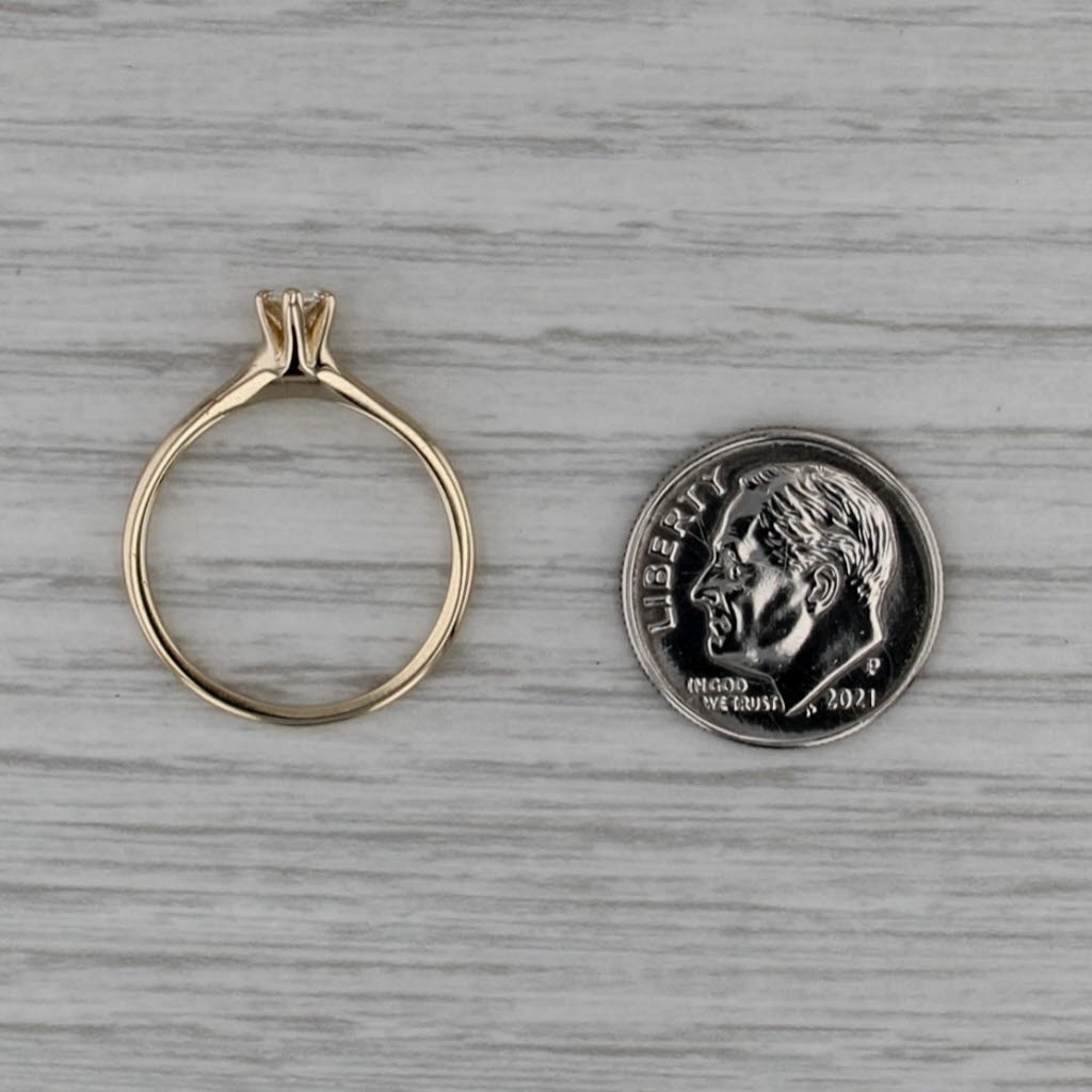 0.24ct VS2 Pear Brilliant Solitaire Engagement Ring 14k Yellow Gold Size 6.25