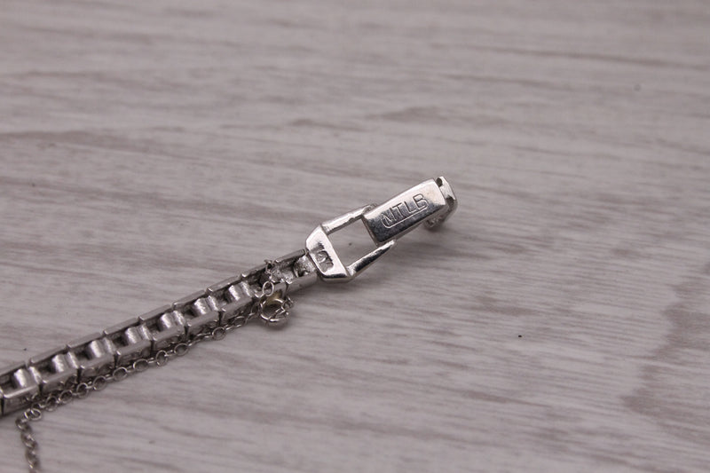 Vintage Ladies Platinum & 14k Gold Diamond Deco Cocktail Dress Watch 1.60ctw