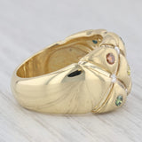 0.47ctw Multicolor Diamond Crosshatch Ring 18k Yellow Gold Size 7.25
