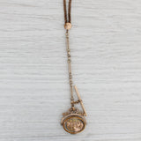 Antique Slide Necklace Fob Pendant Locket Gold Filled
