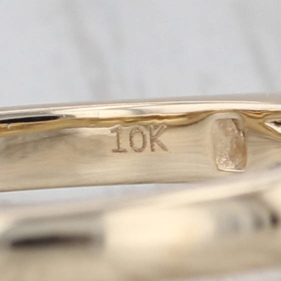 Luxoro 1.10ctw Grossular Green Garnet Diamond Ring 10k Yellow Gold Size 8