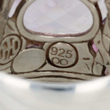 John Hardy Bato Amethyst Garnet Halo Ring Sterling Silver Size 7 17.85ctw