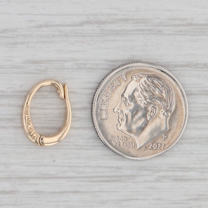 Gray Hinged Snap Clip Bail 14k Yellow Gold Findings Jewelry Repair