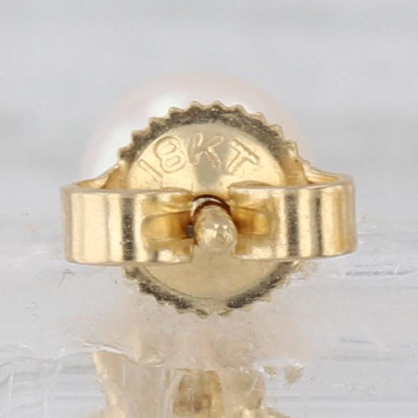 Mikimoto Pearl Dangle Earrings 18k Yellow Gold Pierced Drops