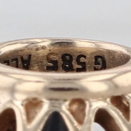 Authentic Pandora 750814EN16 Royal Victorian Charm 14k Gold Retired Bead