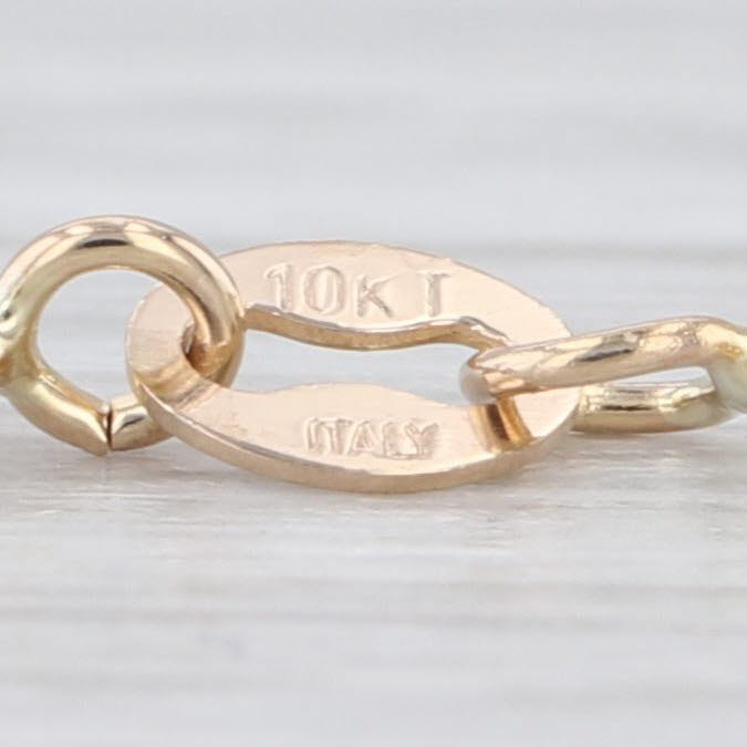 Dolphin Pendant Singapore Chain Necklace 10k Yellow Gold 17"