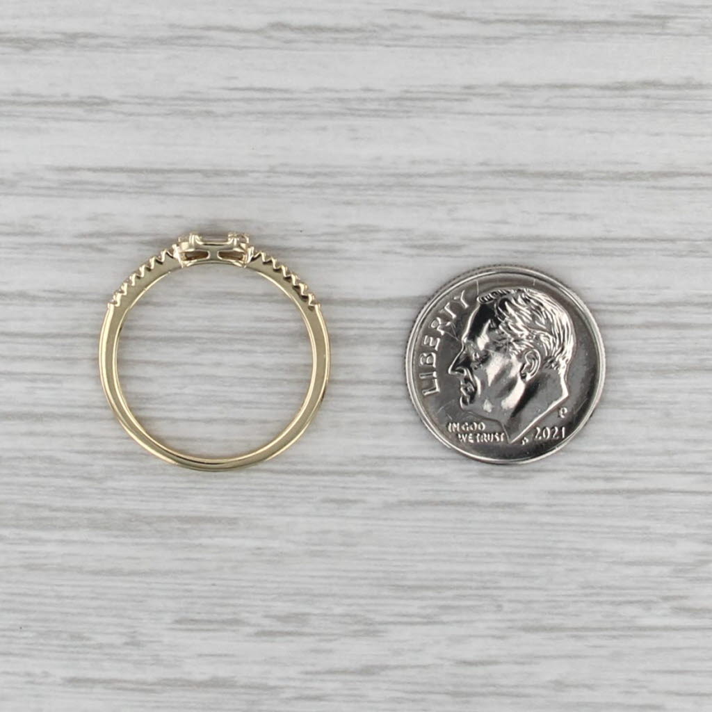 0.22ctw Diamond Ring 10k Yellow Gold Size 7 Stackable Engagement