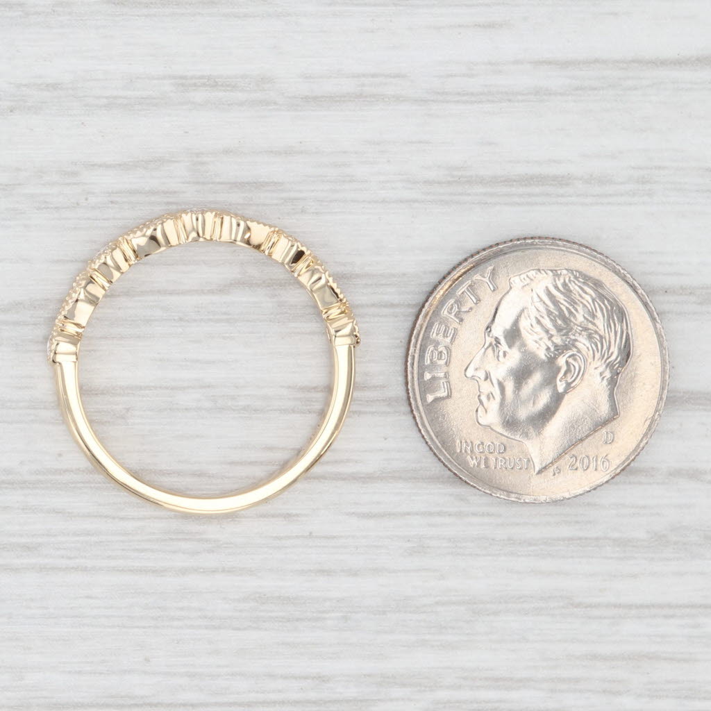 Light Gray New 0.33ctw Diamond Wedding Band 14k Yellow Gold Stackable Anniversary Ring 6.5