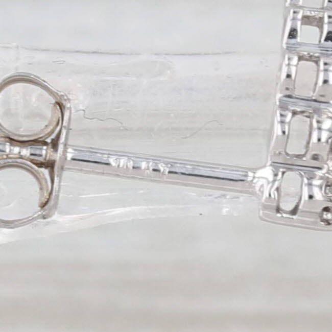 0.20ctw Graduated Diamond Journey Earrings 10k White Gold Drops