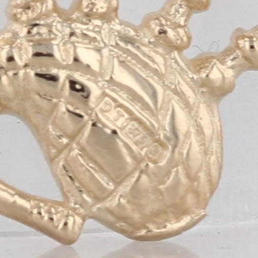 Scottish Bag Pipes Charm 9k Yellow Gold Souvenir Pendant