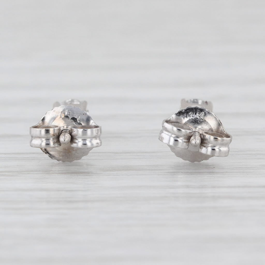 0.24ctw Diamond Round Solitaire Stud Earrings 14k White Gold