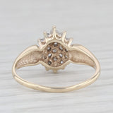 0.20ctw Diamond Cluster Ring 10k Yellow Gold Engagement Size 4.75