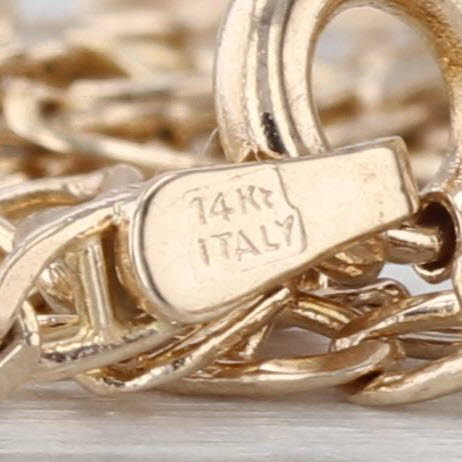 Anchor Mariner Chain Necklace 14k Yellow Gold 24.25" 2.1mm
