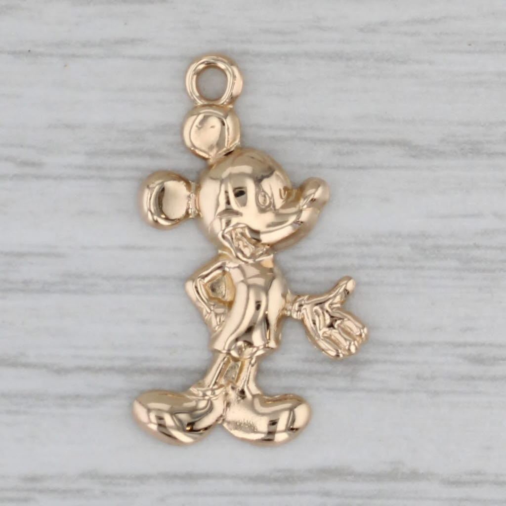 Gray Van Dell Disney Mickey Mouse Pendant 14k Yellow Gold Cartoon Souvenir Charm