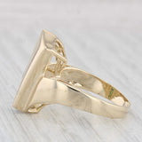 0.87ctw Green Tourmaline Diamond Ring 14k Yellow Gold Size 7.75