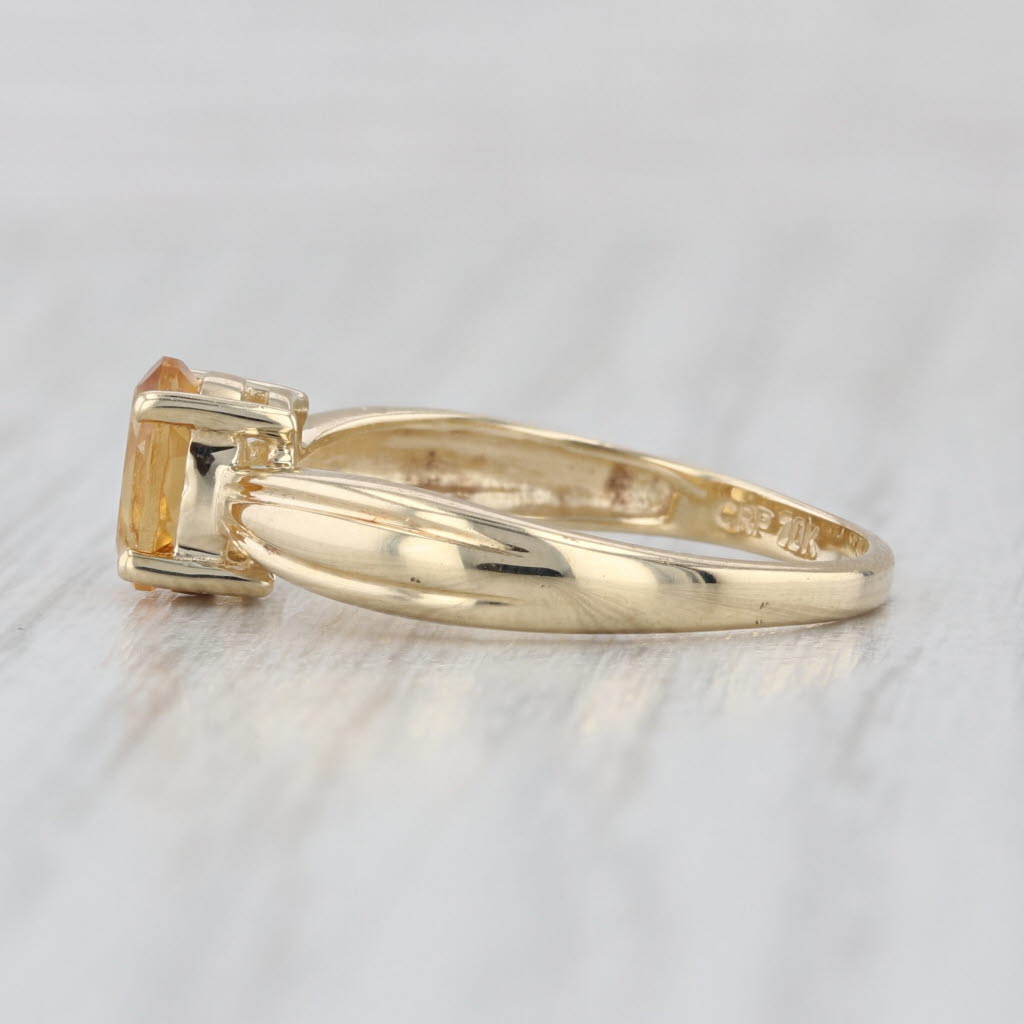 0.63ct Oval Brilliant Citrine Ring 10k Yellow Gold Size 7