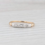 Vintage Diamond Wedding Band 14K Gold Size 6 Ring Stackable