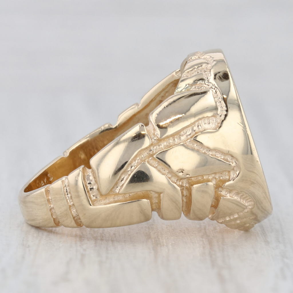 Light Gray 1998 1/10oz Gold American Eagle Coin Ring 14k 22k Yellow Gold Size 10.75