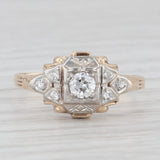 Vintage 0.30ctw Diamond Engagement Ring 14k Yellow Gold Size 8.5